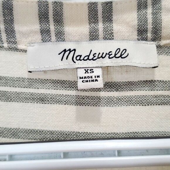 Madewell Linen Blend Lakeline Popover Shirt, Size XS - Picture 4 of 6